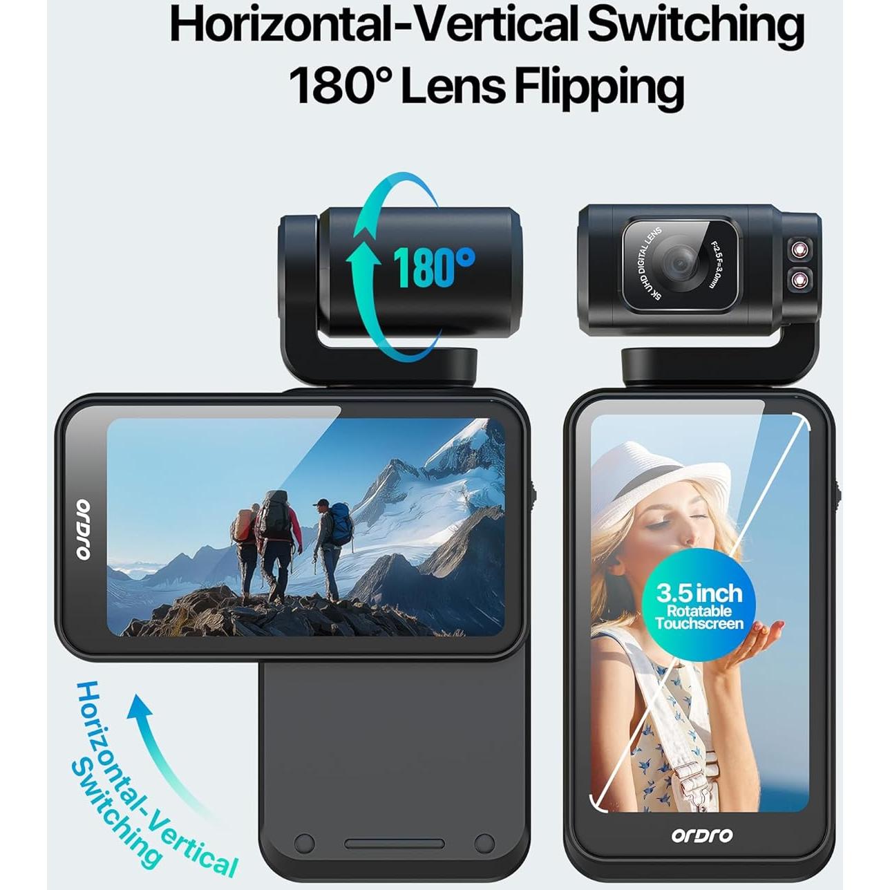 Cámara de Vlogging 5K Tussvie M3 con Pantalla Táctil 3.5"