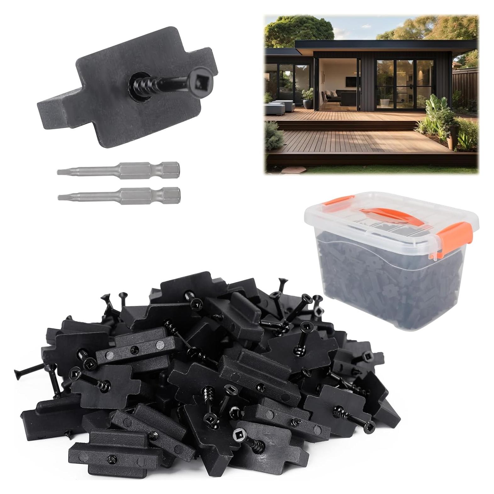 600 Sujetadores Ocultos de Nylon Yeipower para Decking