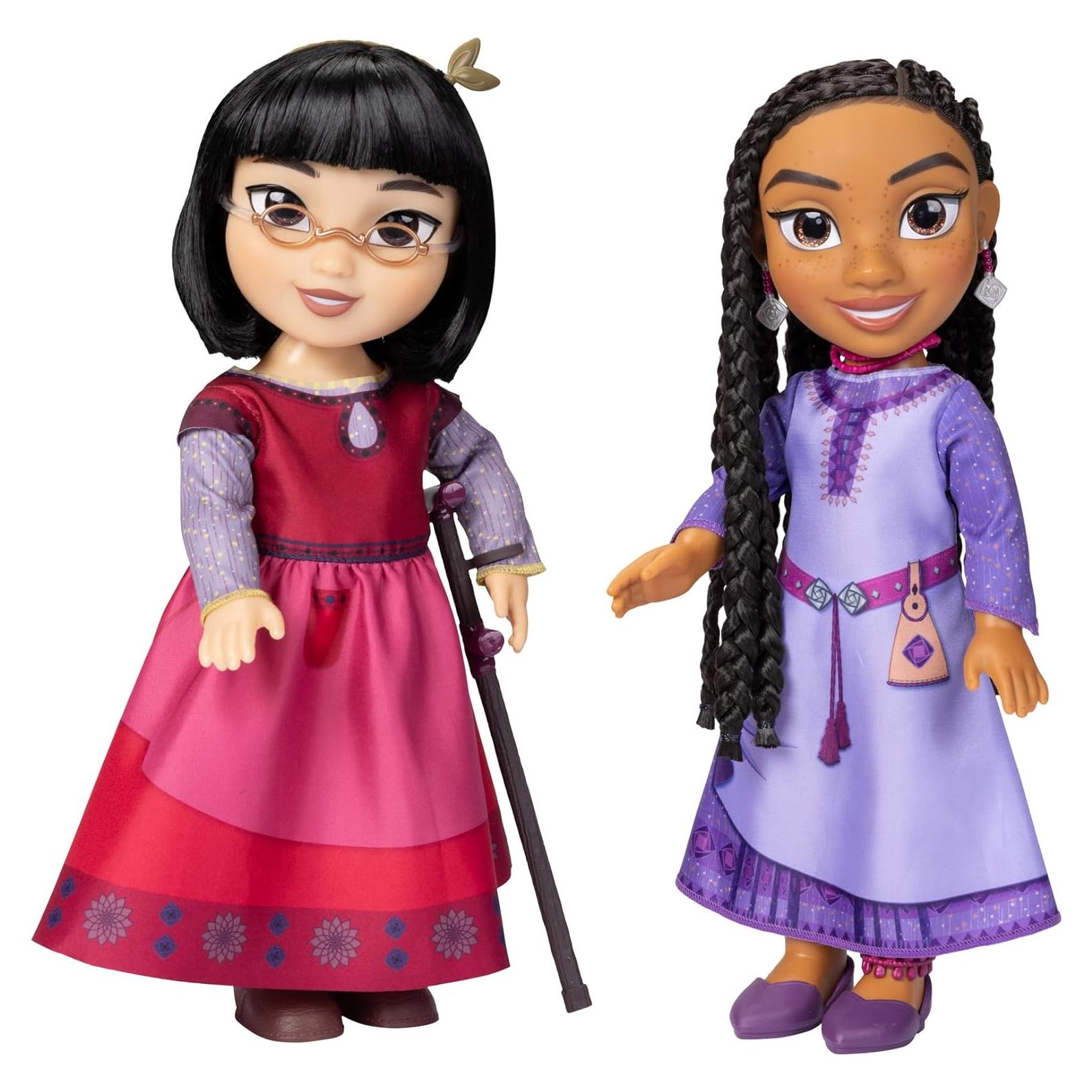 Asha & Dahlia Dolls Best Friends Pack, 14 Inches Tall, Each with Movie Authentic Outfits and Accessories