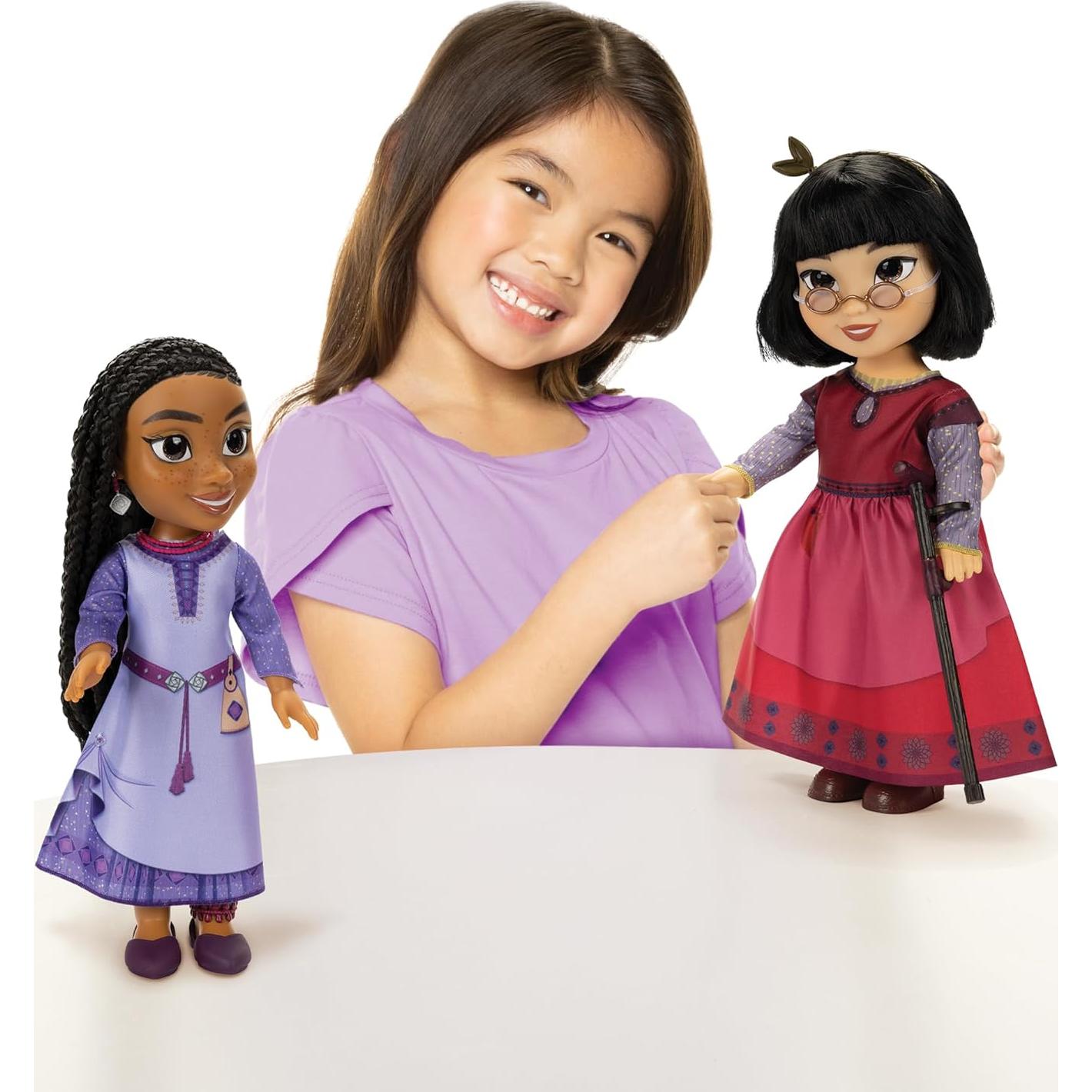 Asha & Dahlia Dolls Best Friends Pack, 14 Inches Tall, Each with Movie Authentic Outfits and Accessories