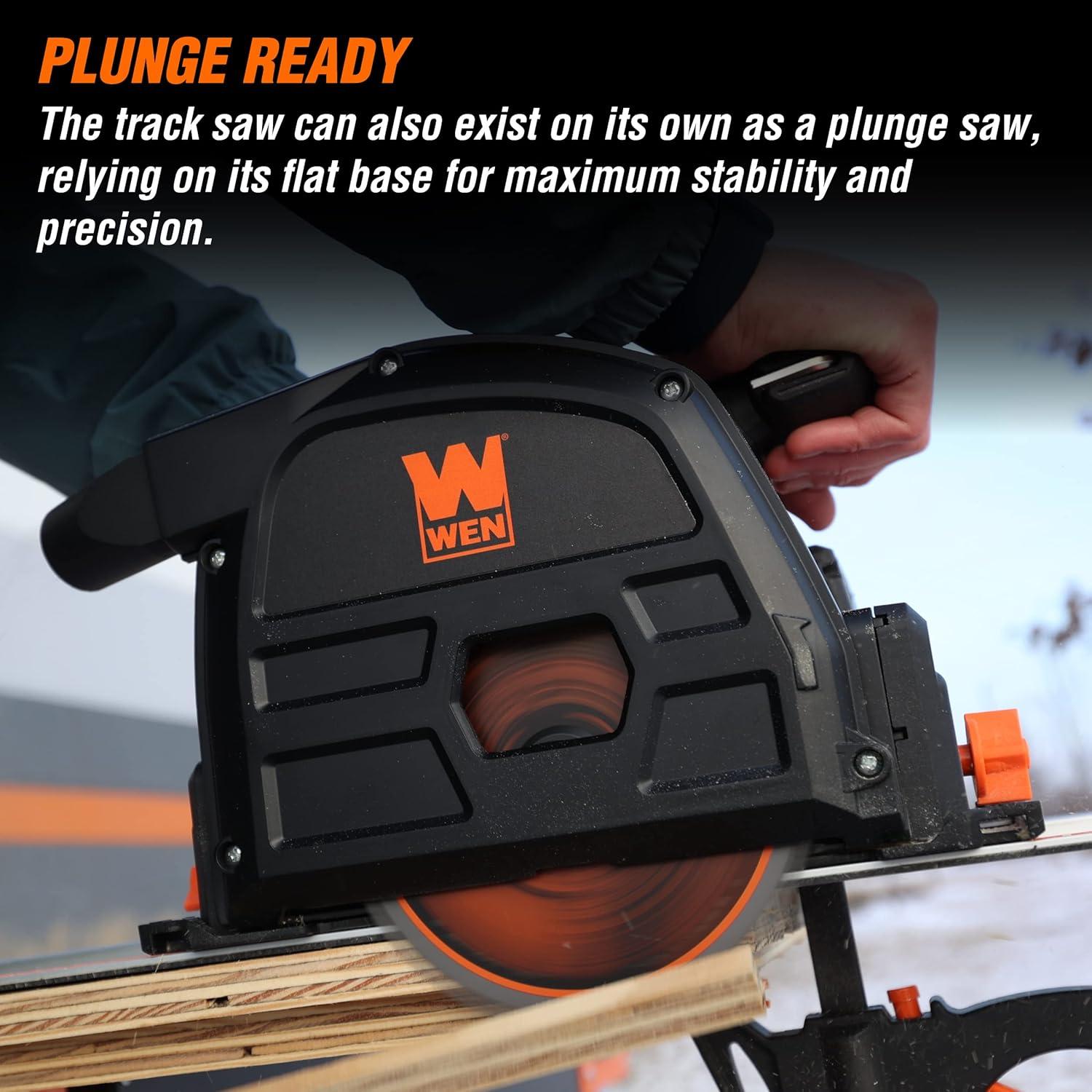 Sierra de Carril Inalámbrica WEN 20V Max 6.5" Sin Escobillas