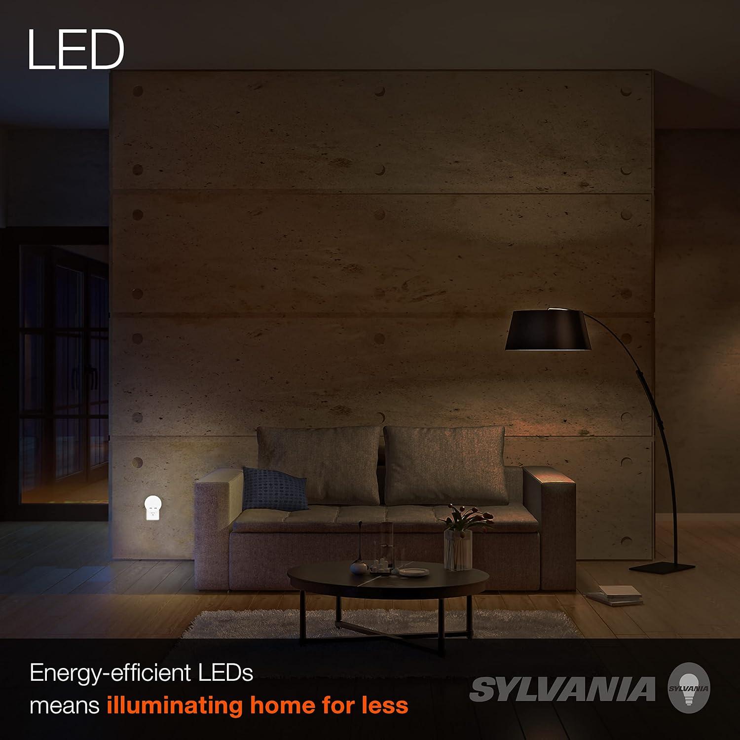 Luz Nocturna LED SYLVANIA con 2 Puertos USB, 3000K, 1 Paquete