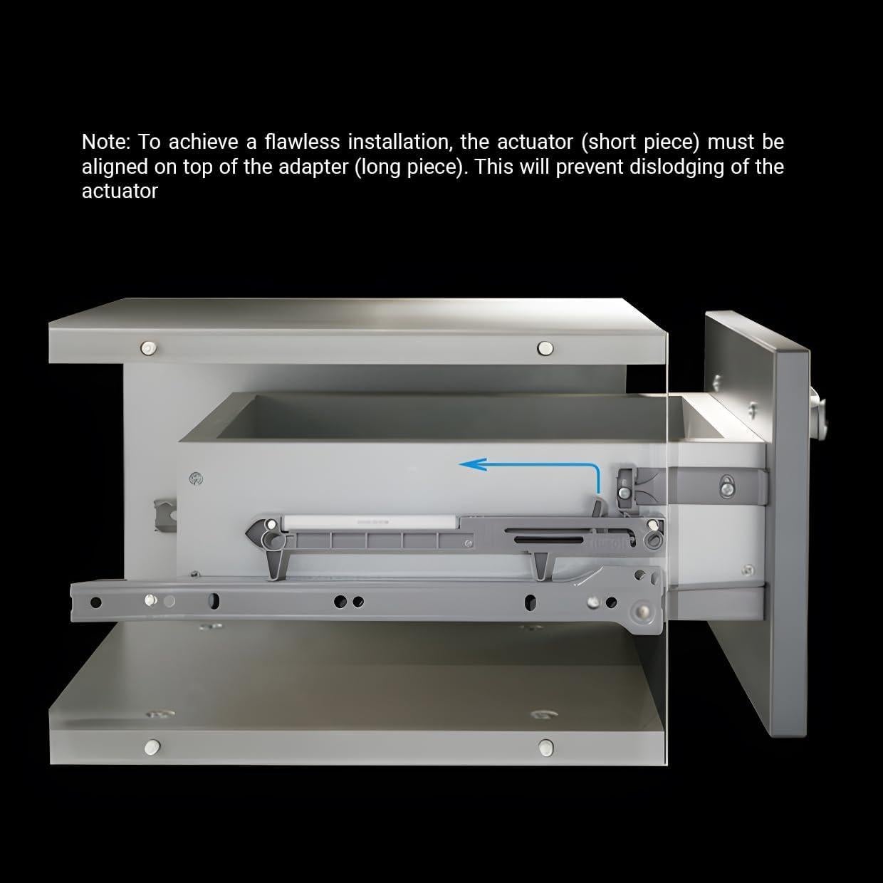 Cierre Suave para Cajones de Madera Rok Hardware 2-Pack Gris