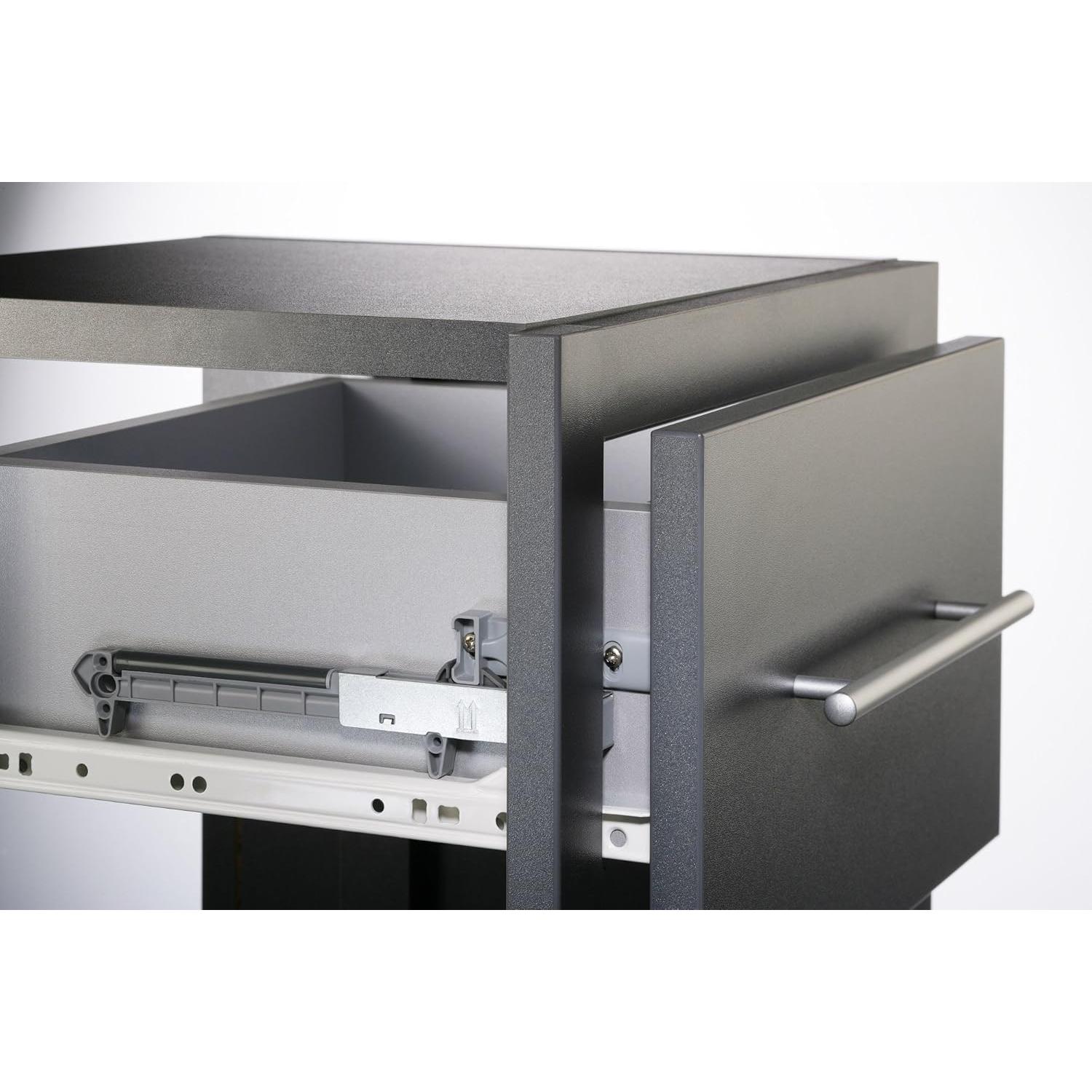 Cierre Suave para Cajones de Madera Rok Hardware 2-Pack Gris