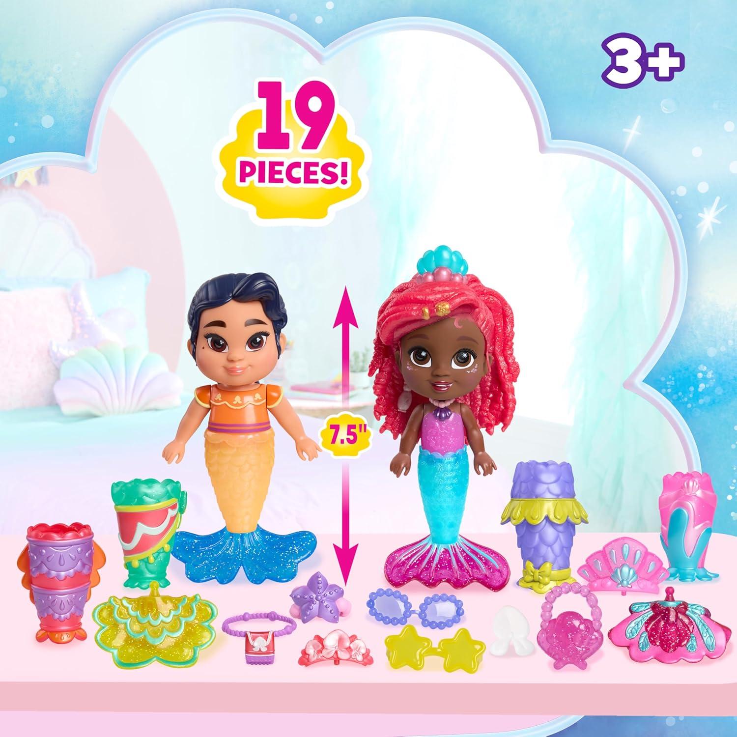 Muñeca Deluxe Ariel Pop Tails Just Play 19 Piezas 19 cm