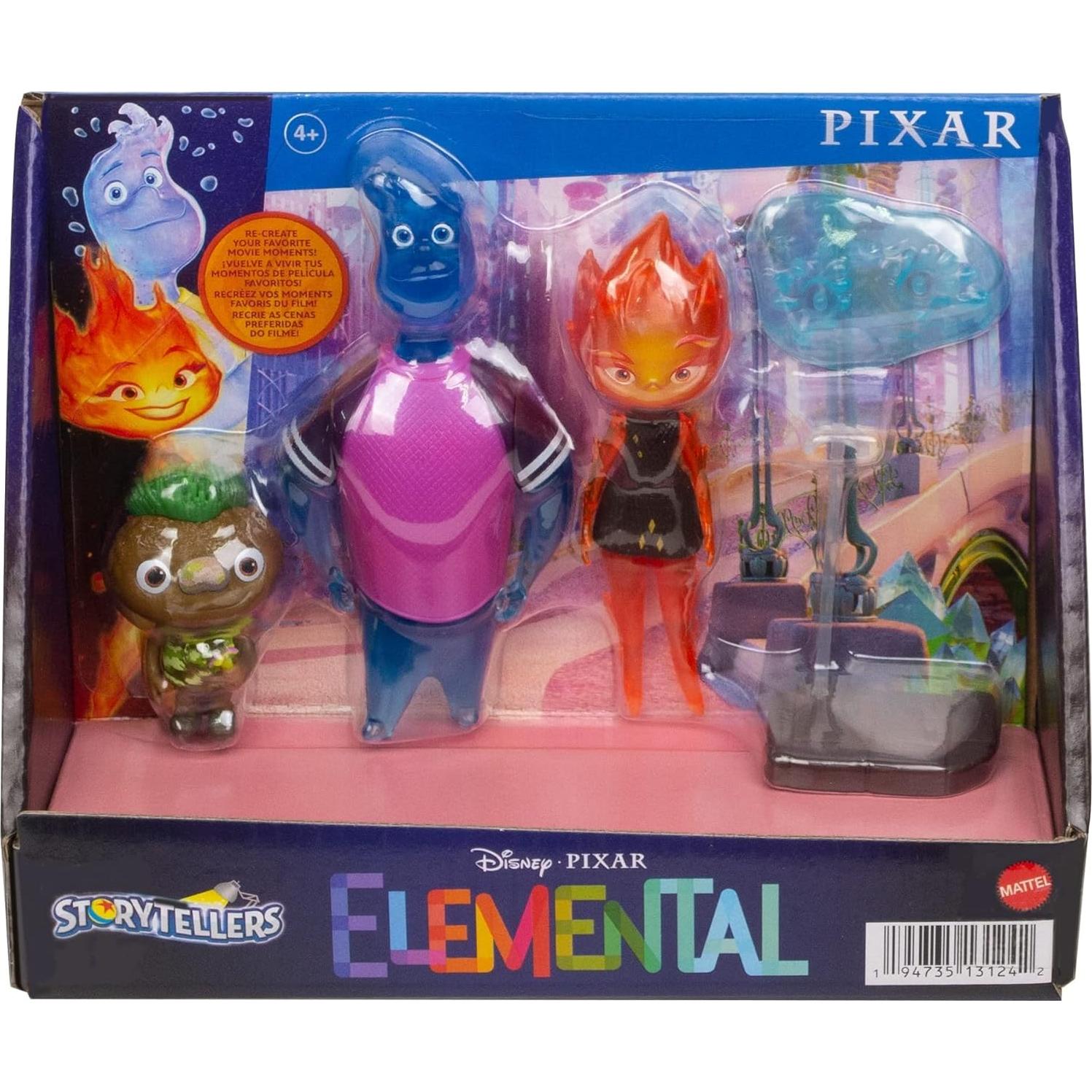 Paquete de 3 Figuras de Acción Disney Pixar Elemental