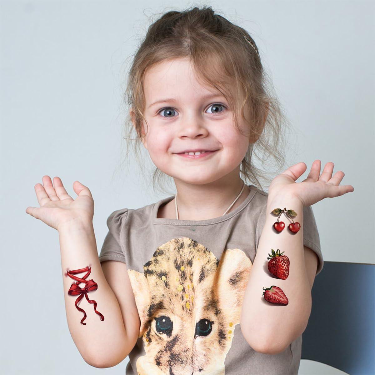 77 Tatuajes Temporales 3D Realistas Yazhiji para Adultos y Niños