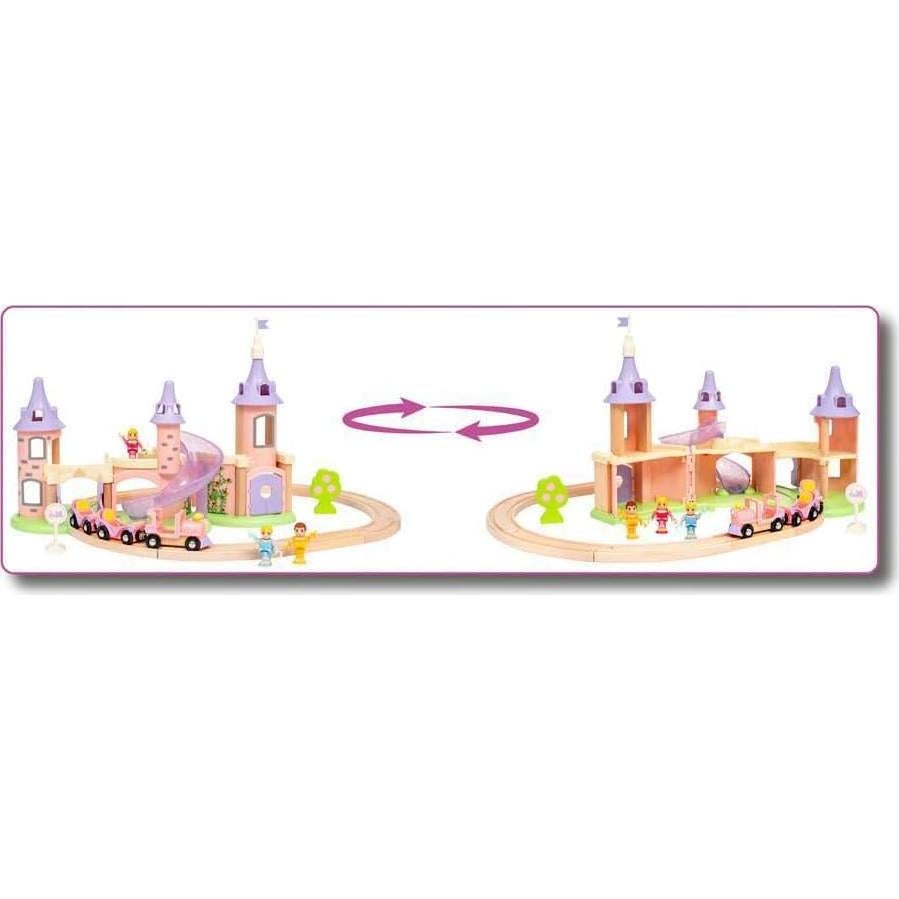 Conjunto de Castillo de Princesa Disney BRIO - Tren de Madera 18 Piezas
