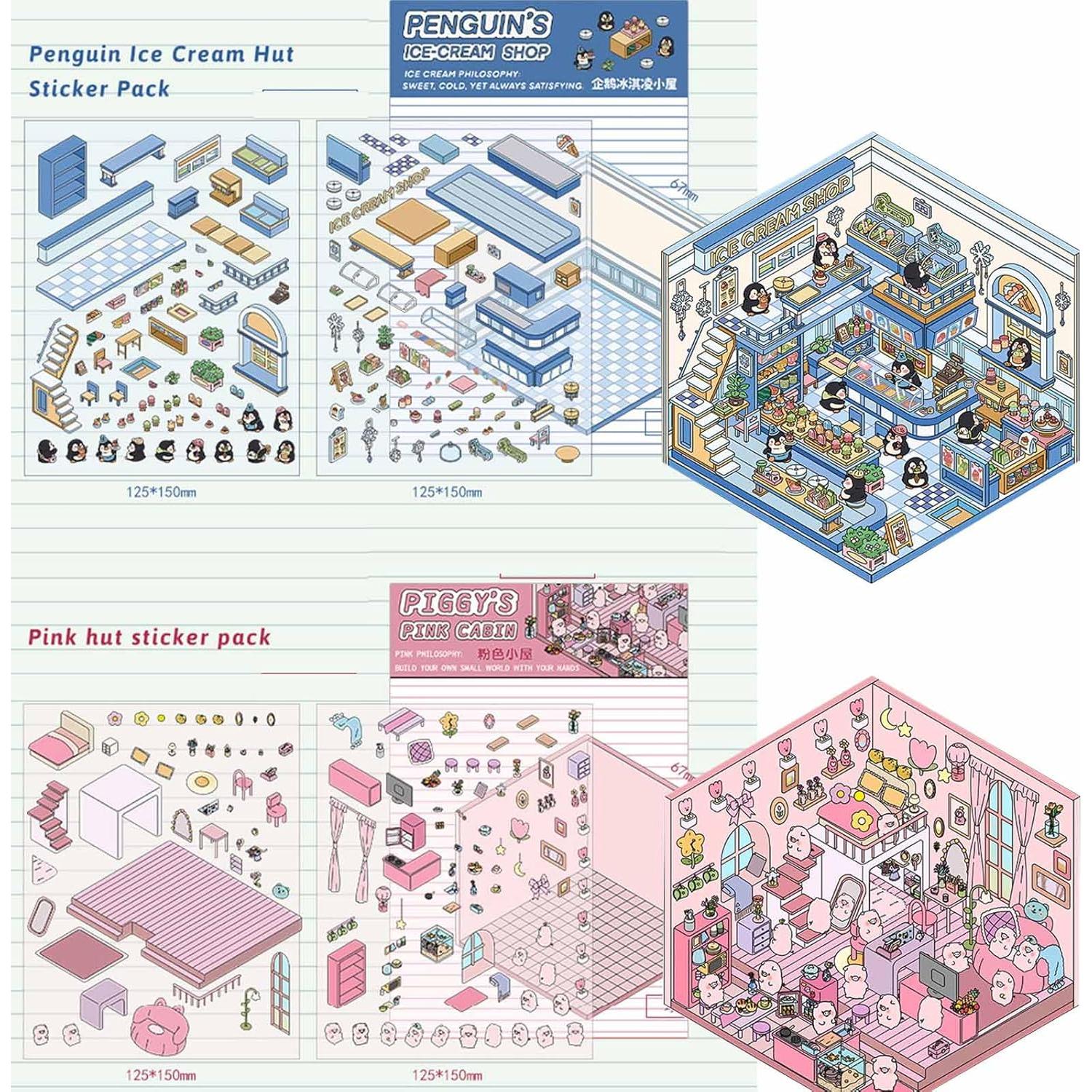 Stickers 3D de Escenas para Niños DIDODO - 4 Juegos Creativos