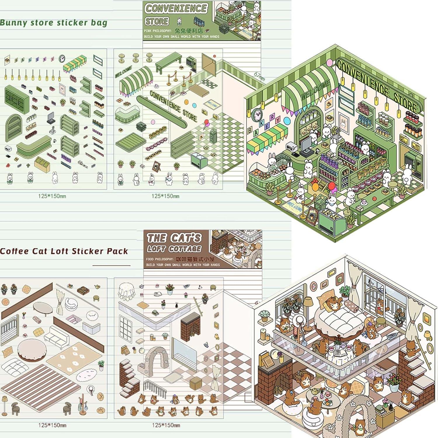 Stickers 3D de Escenas para Niños DIDODO - 4 Juegos Creativos