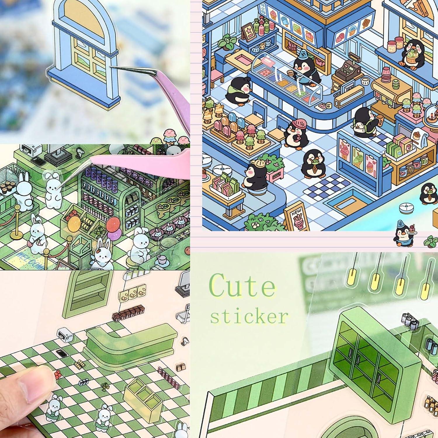 Stickers 3D de Escenas para Niños DIDODO - 4 Juegos Creativos