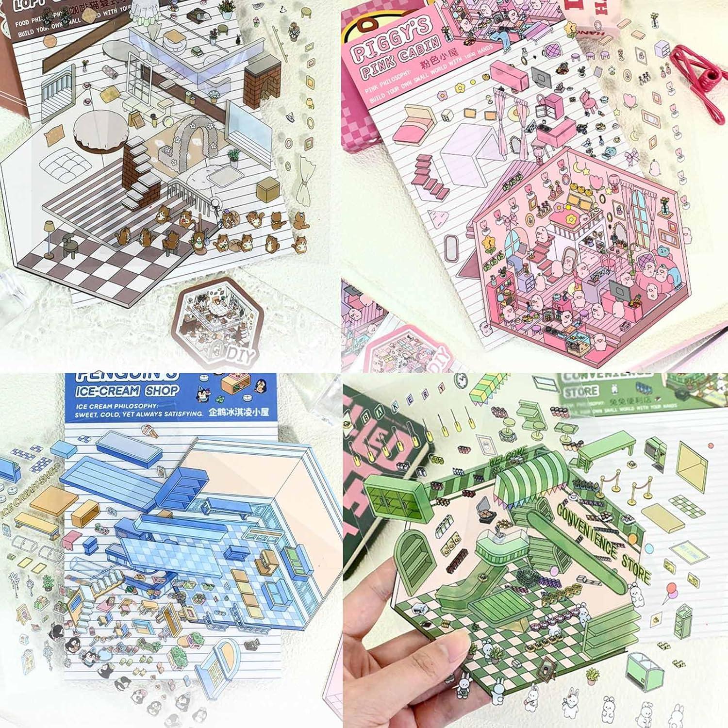 Stickers 3D de Escenas para Niños DIDODO - 4 Juegos Creativos