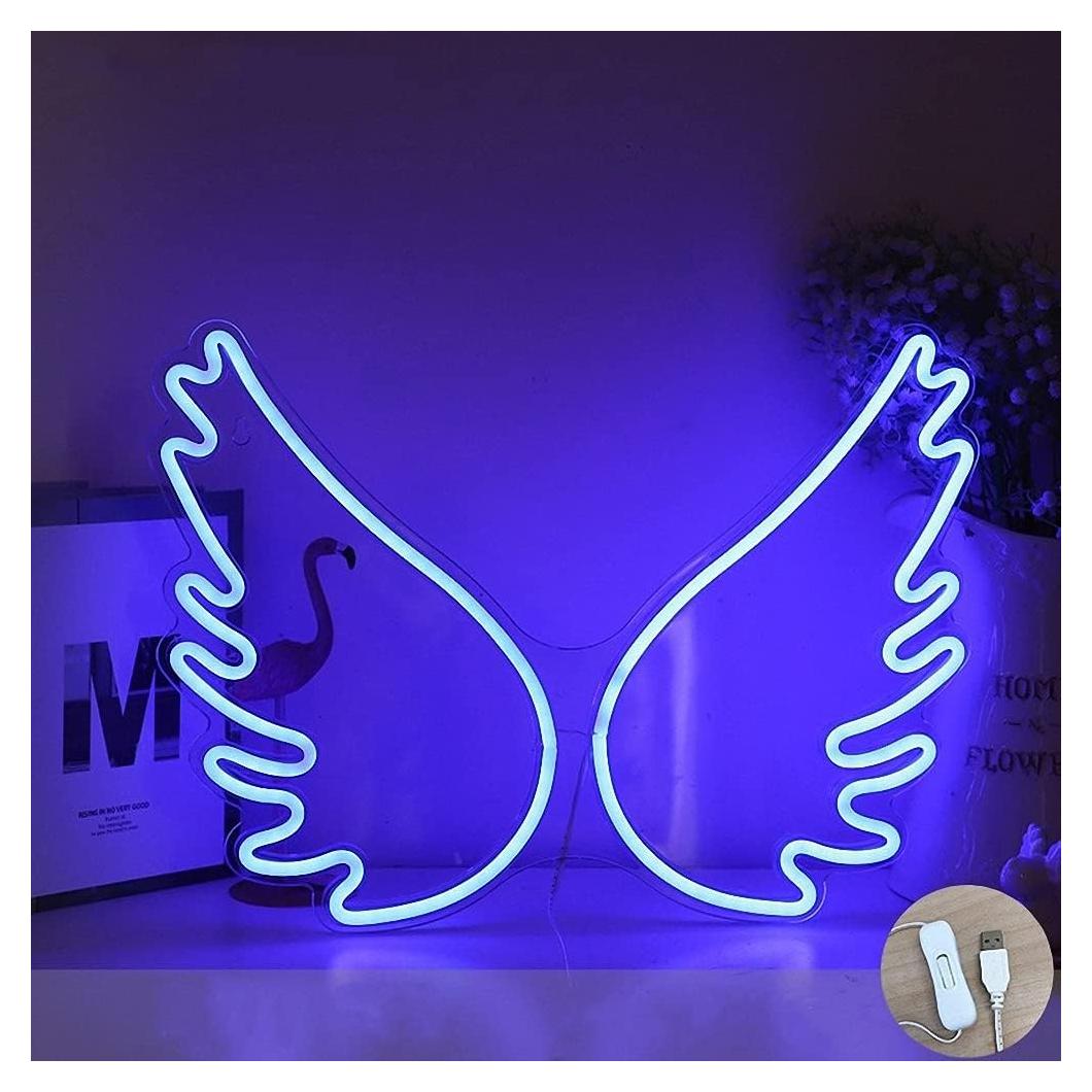 Luz de Neón Ulalaza LED Azul 45x34 cm USB Decorativa