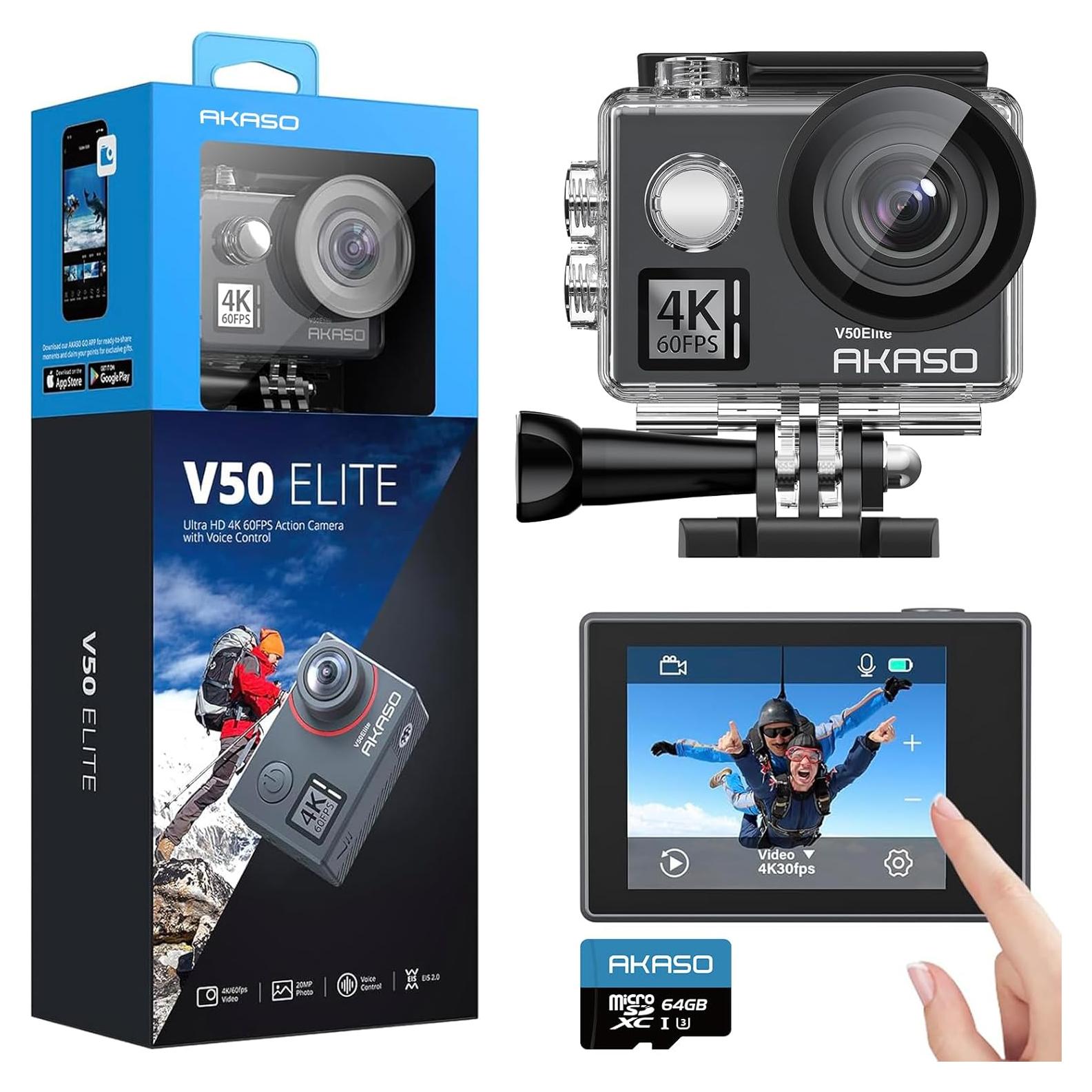 Cámara de Acción AKASO V50 Elite 4K 60fps Impermeable 40m