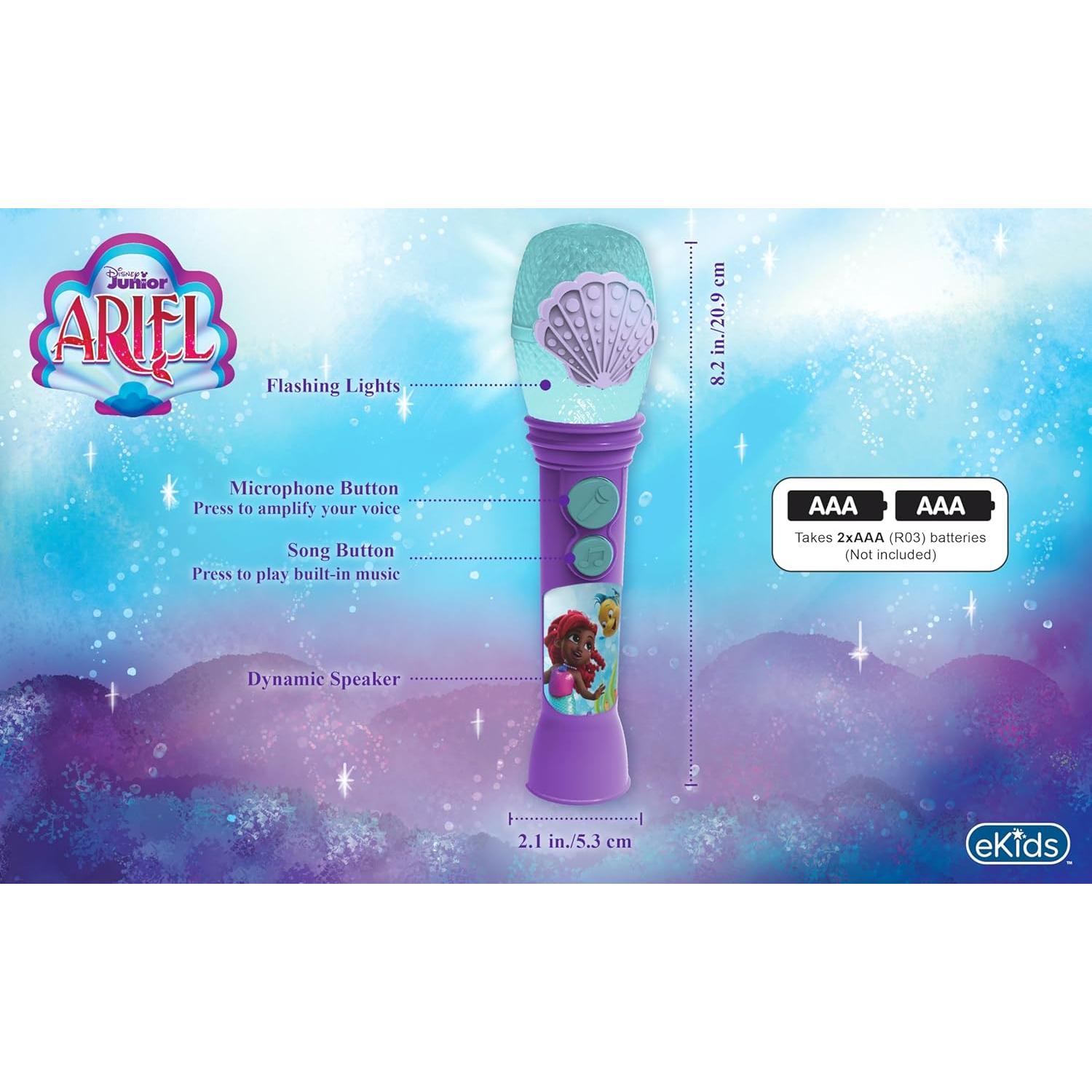 Micrófono de Juguete eKids Ariel para Niños con Música y Luces