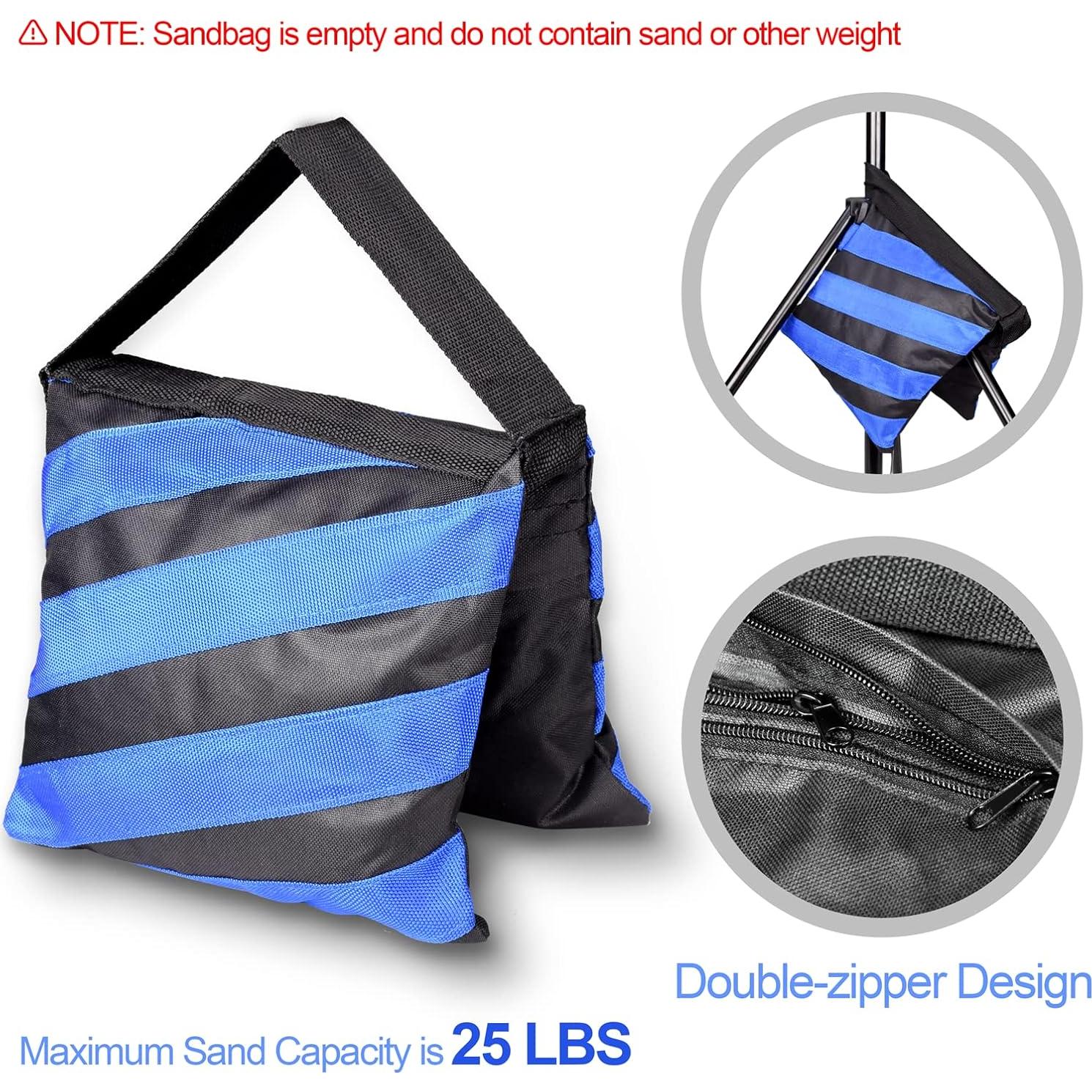 Kit Soporte Fotografía EMART 2.13x3.05m Ajustable con Fondos