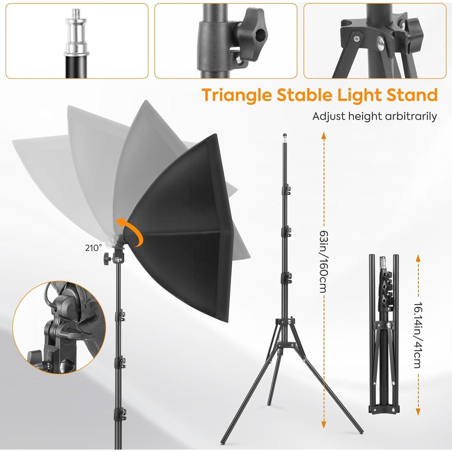 Kit de Iluminación Fotográfica Softbox Foccalli 85W LED Regulable