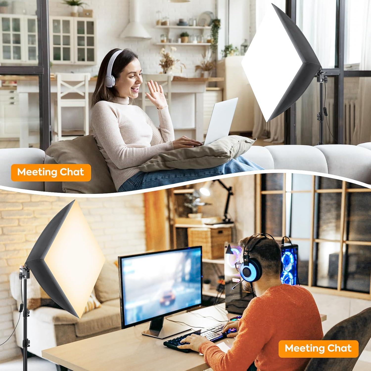 Kit de Iluminación Fotográfica Softbox Foccalli 85W LED Regulable