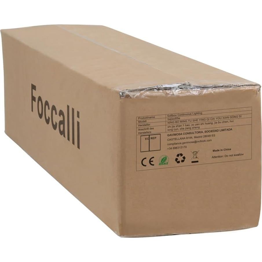 Kit de Iluminación Fotográfica Softbox Foccalli 85W LED Regulable