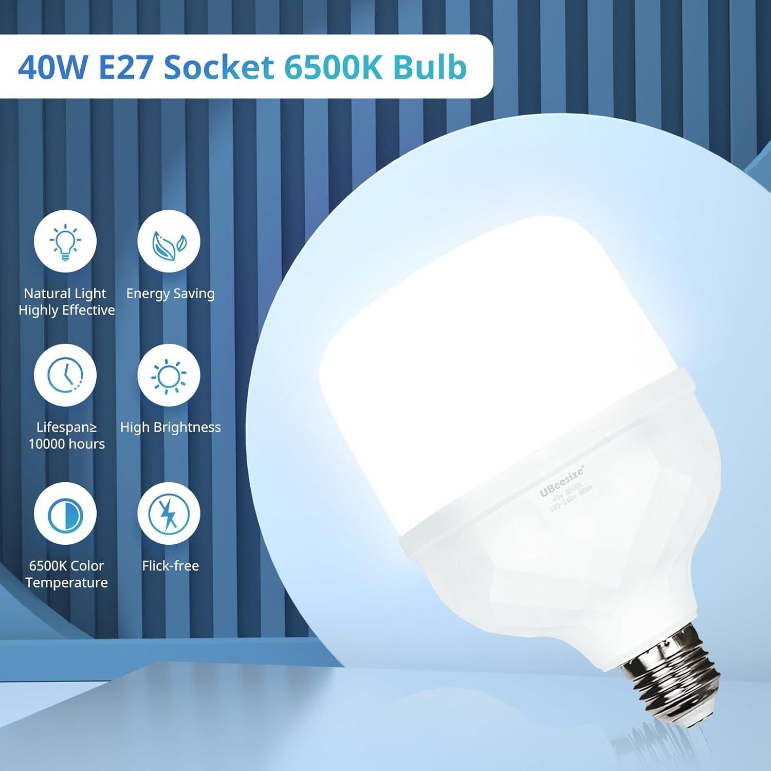 Kit de Iluminación Softbox UBeesize 40x40 cm 40W 6500K