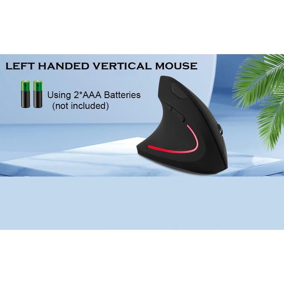 Ratón Inalámbrico Ergonómico Vertical SXBan para Zurdos 1600 DPI
