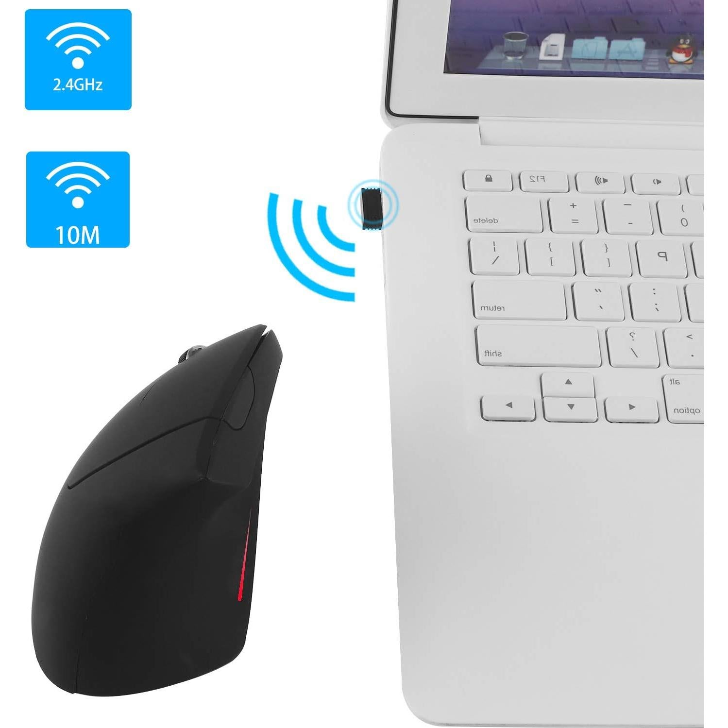 Ratón Inalámbrico Ergonómico Vertical SXBan para Zurdos 1600 DPI