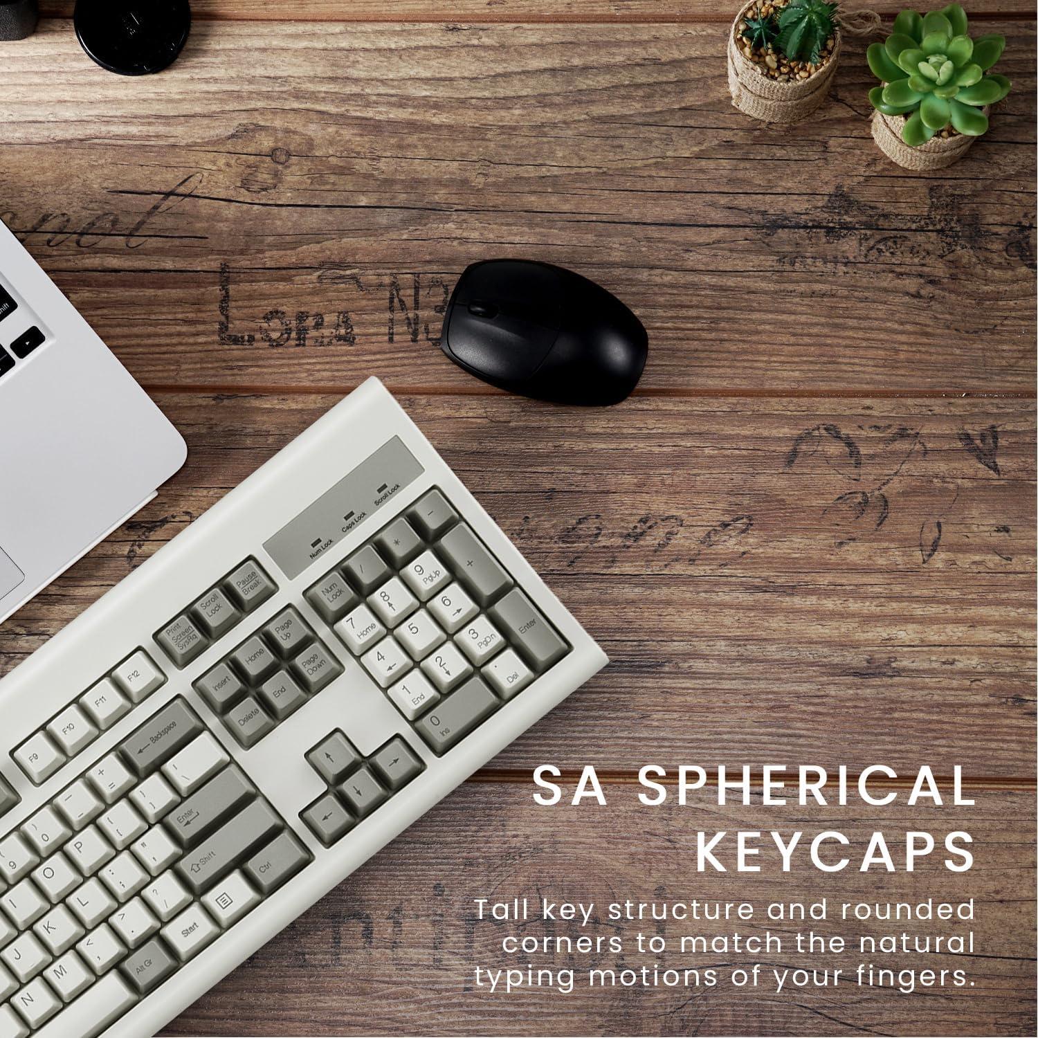 Teclado USB Perixx PERIBOARD-106M Ergonómico Gris/Blanco