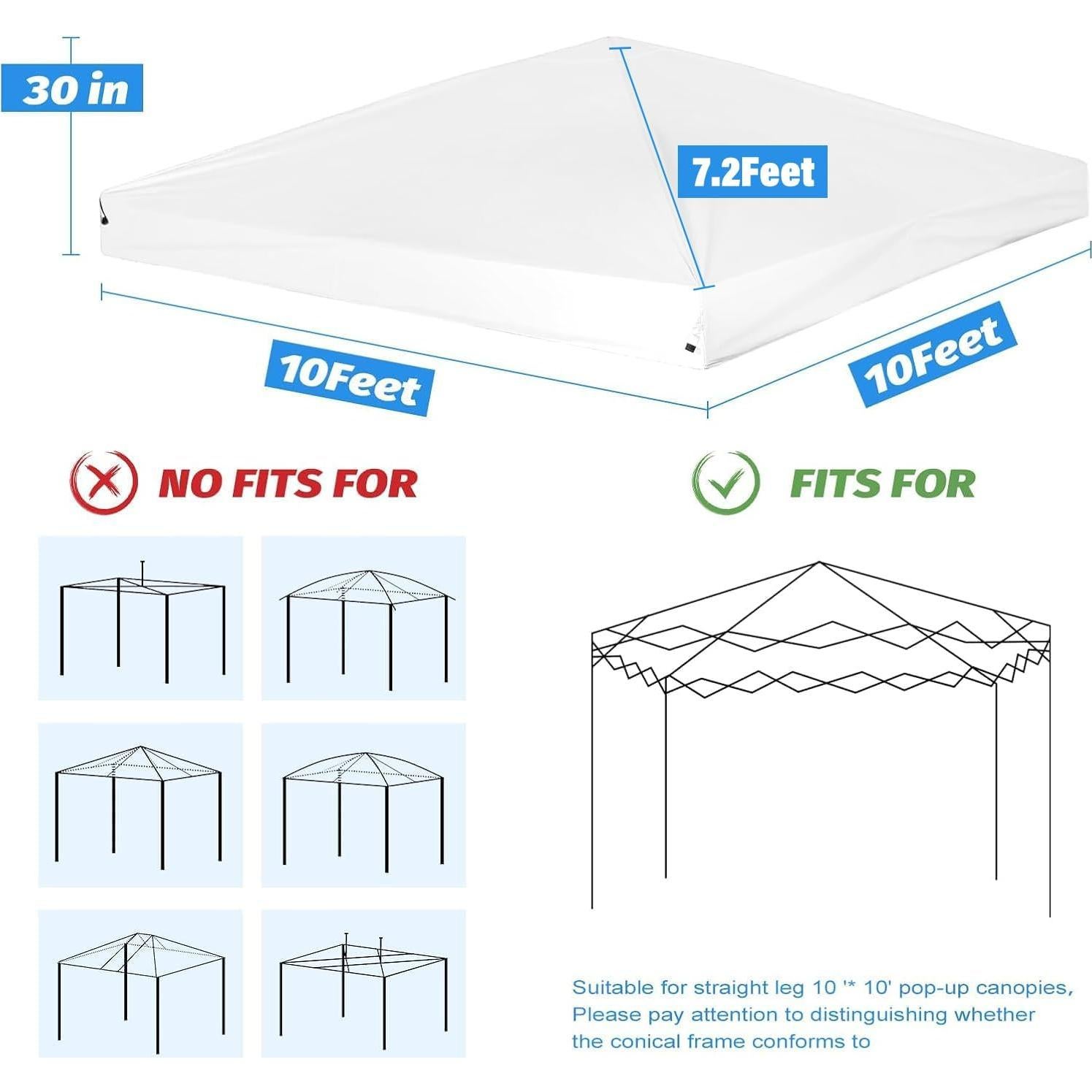 Cubierta Superior de Carpa Plegable MALOROY 3x3m Impermeable