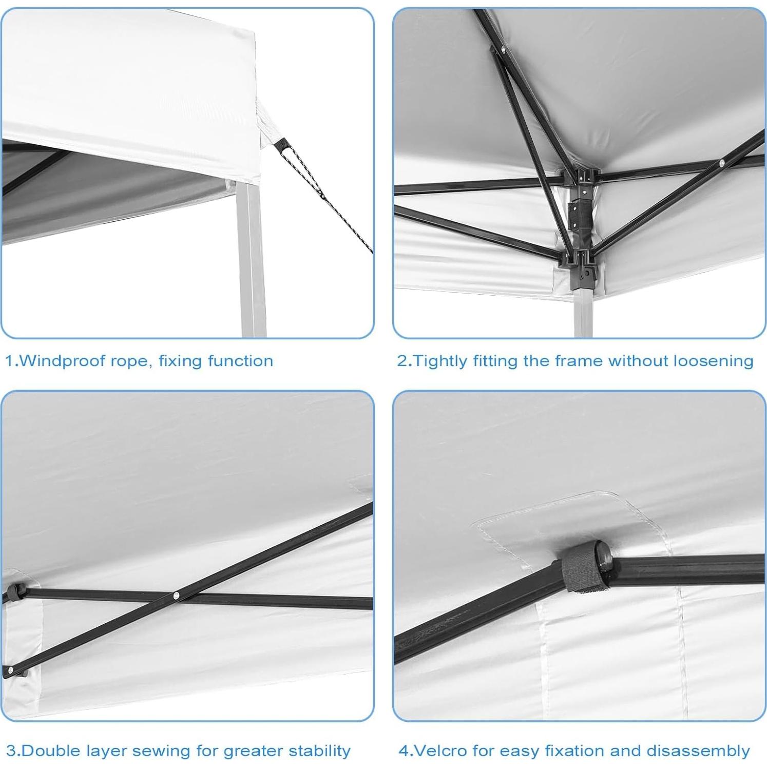 Cubierta Superior de Carpa Plegable MALOROY 3x3m Impermeable