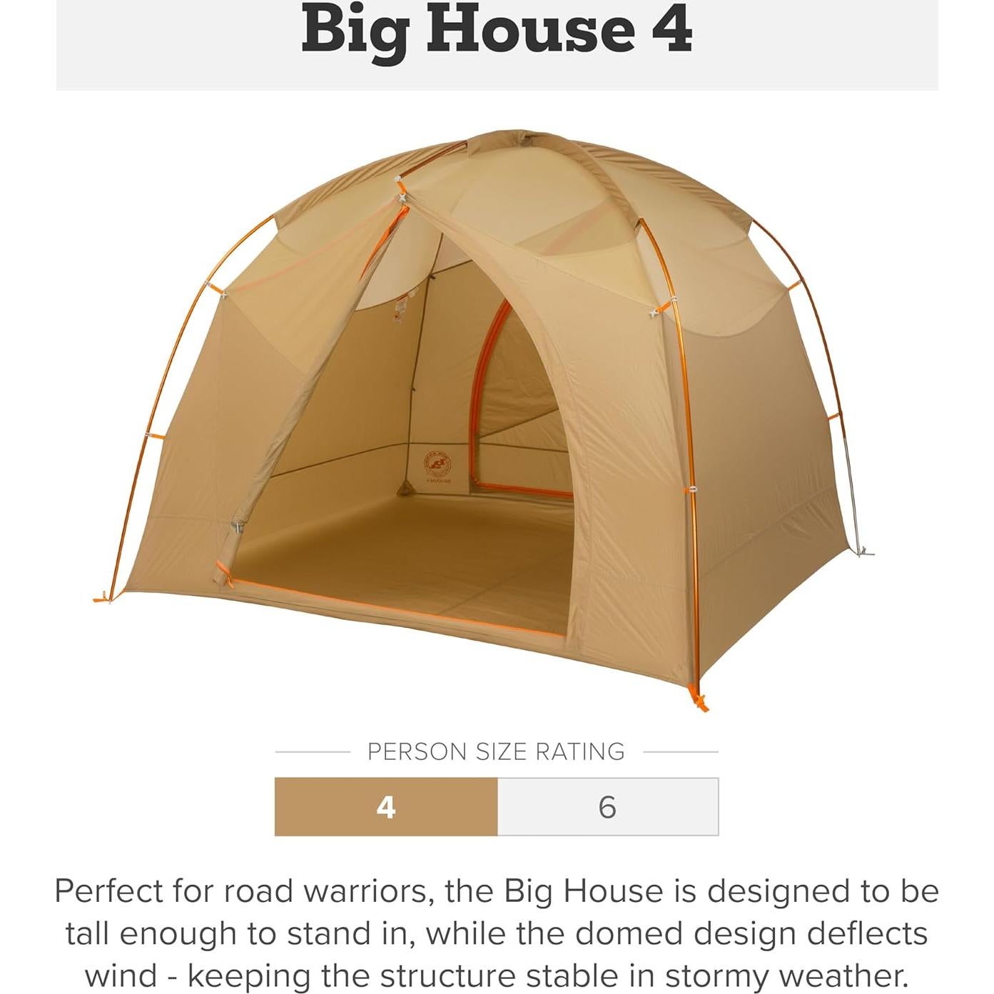 Tienda de Camping Big Agnes Gran Casa 4 Personas Impermeable