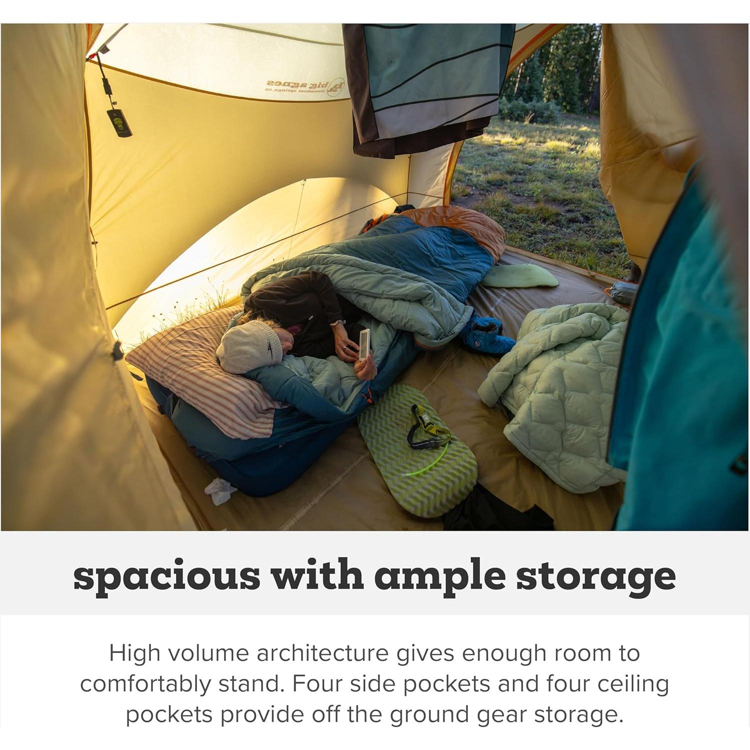 Tienda de Camping Big Agnes Gran Casa 4 Personas Impermeable