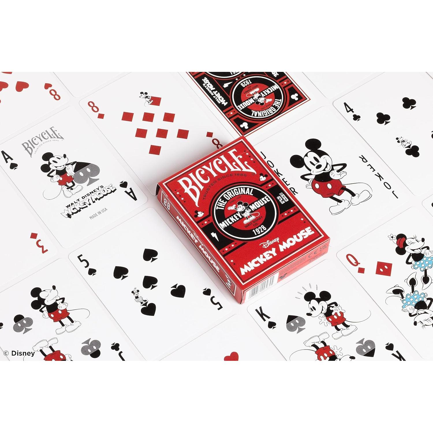 Cartas de Juego Mickey Mouse Bicycle 1928 - 54 Piezas