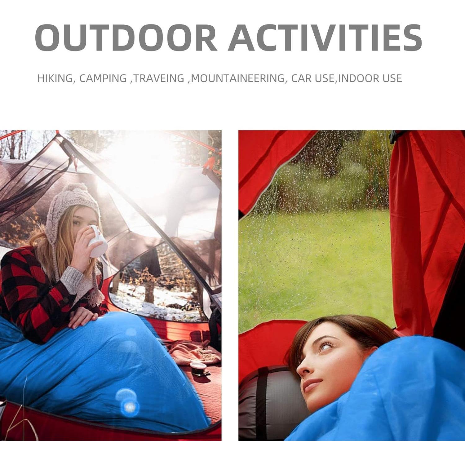 Sleeping Bags for Adults Kids，Lightweight Waterproof Compact Sleeping Bag with Stuff Sack for Warm Camping Cold Hiking Traveling Outdoor Activities