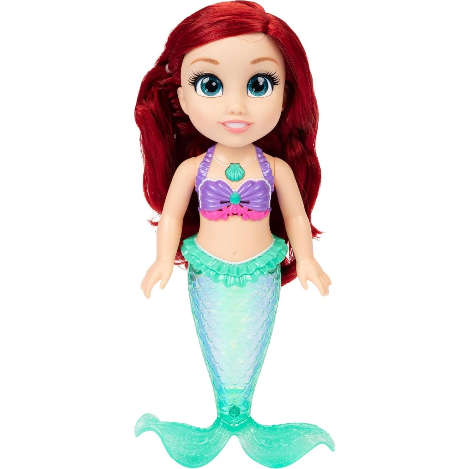 Muñeca Cantante Ariel Disney 35.56 cm con Flounder y Accesorios