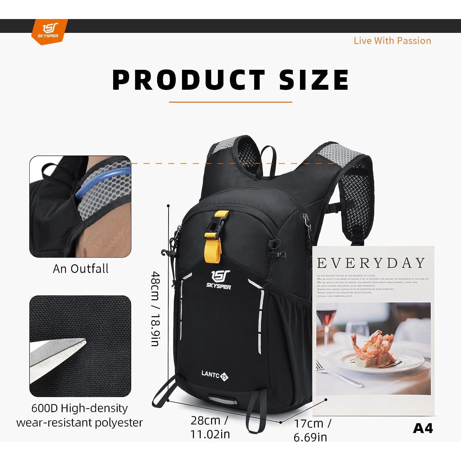 Mochila de Senderismo 25L SKYSPER Unisex Resistente al Agua