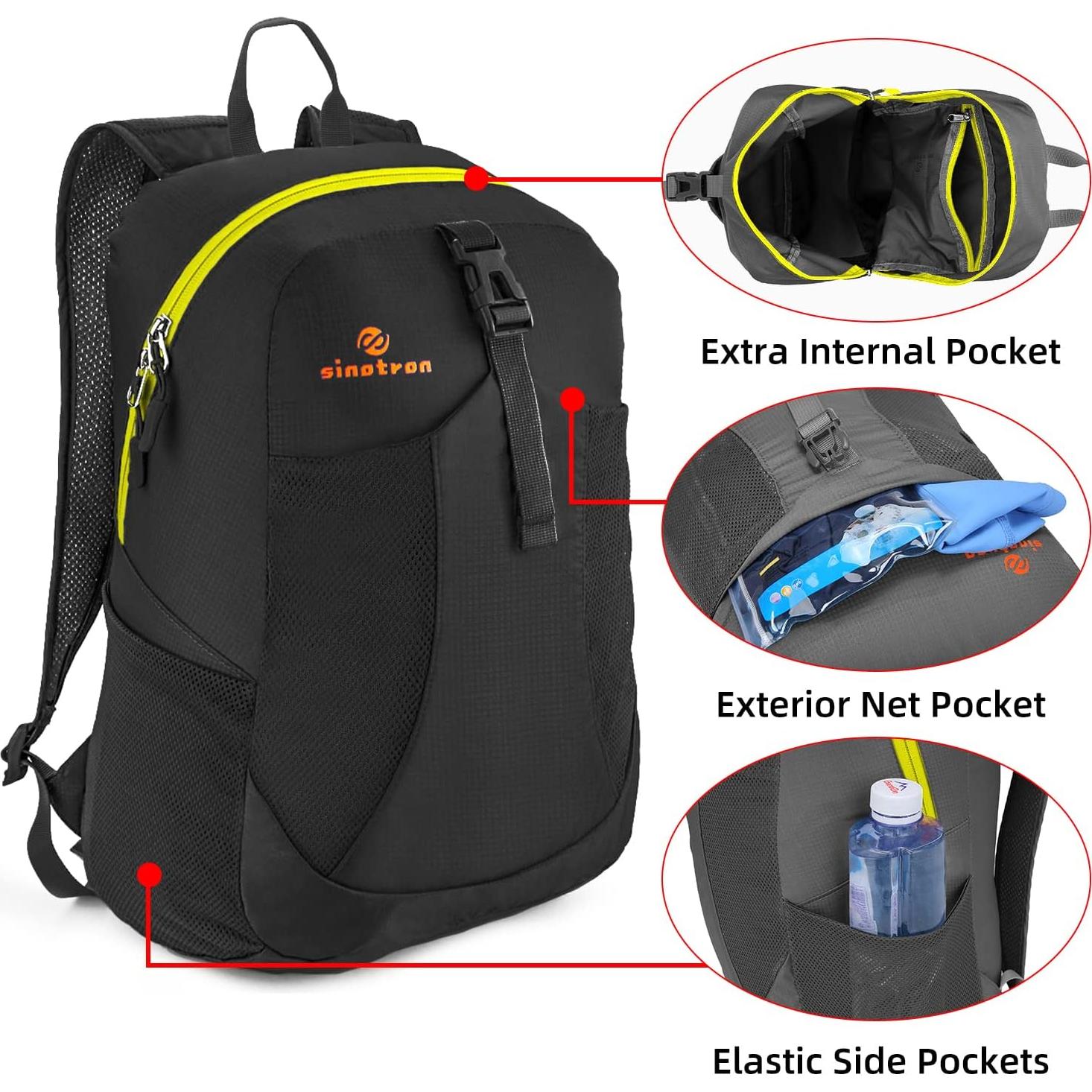 Mochila Plegable Sinotron 22L Nylon Ligera para Senderismo