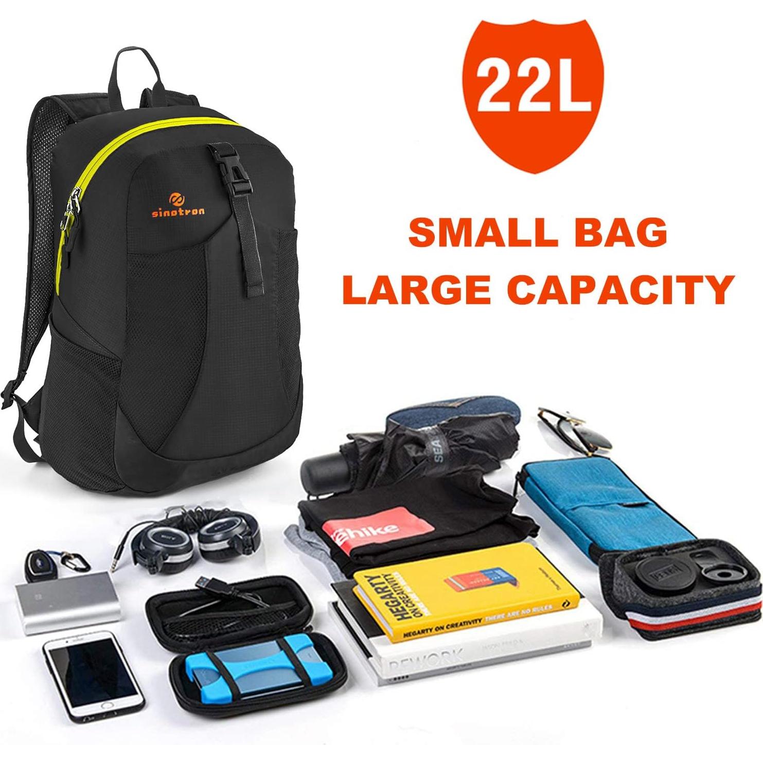 Mochila Plegable Sinotron 22L Nylon Ligera para Senderismo