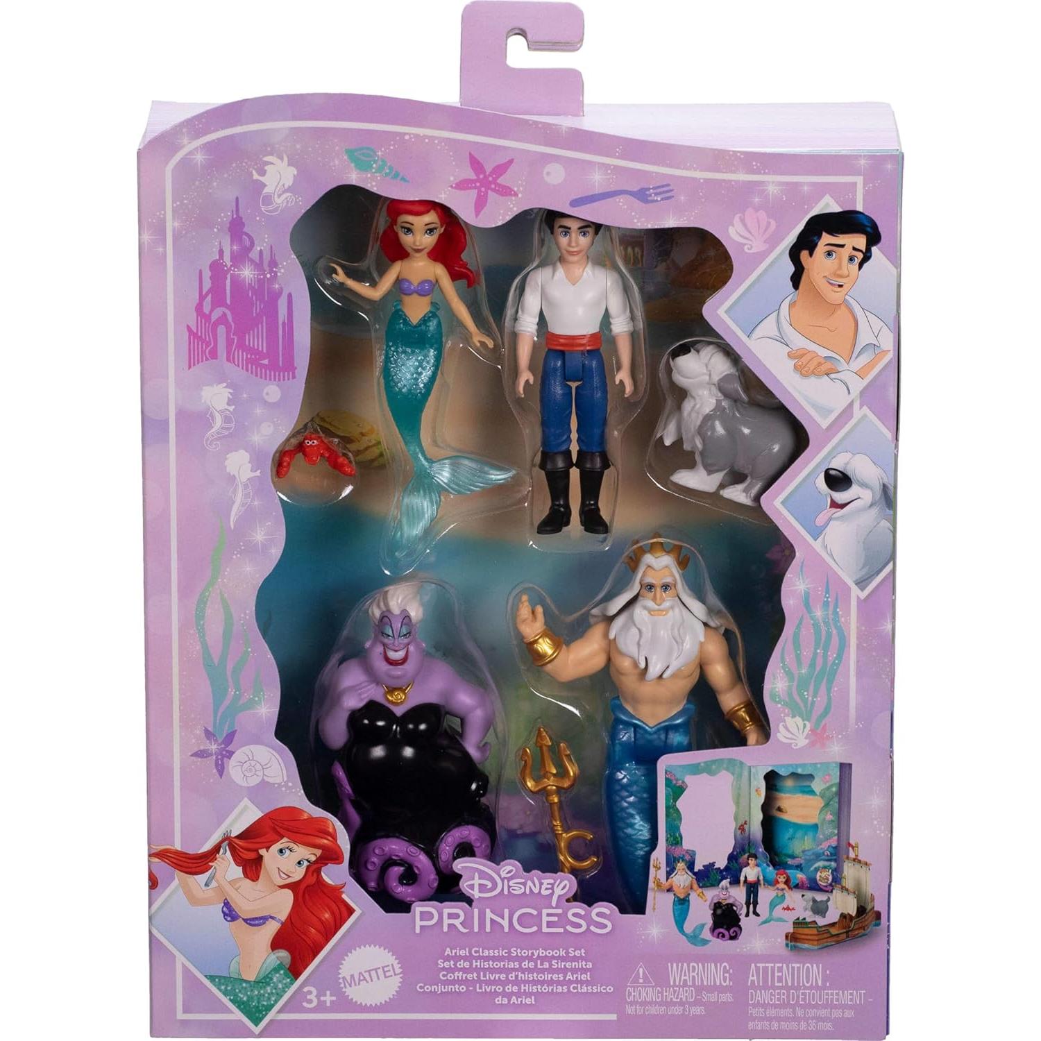 Set de Muñeca Sirena Ariel Disney Mattel con 6 Personajes