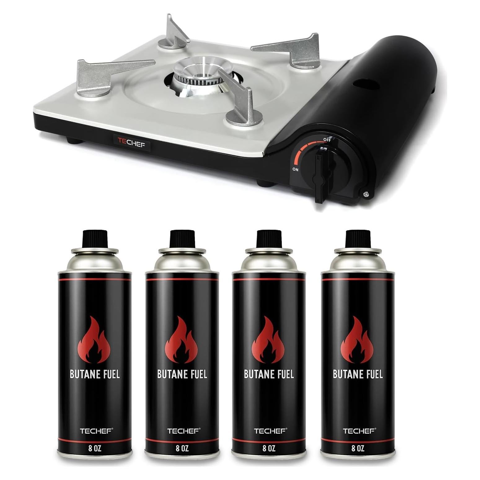 Estufa de Gas Butano Portátil TECHF - 2800 kcal/h - Corea
