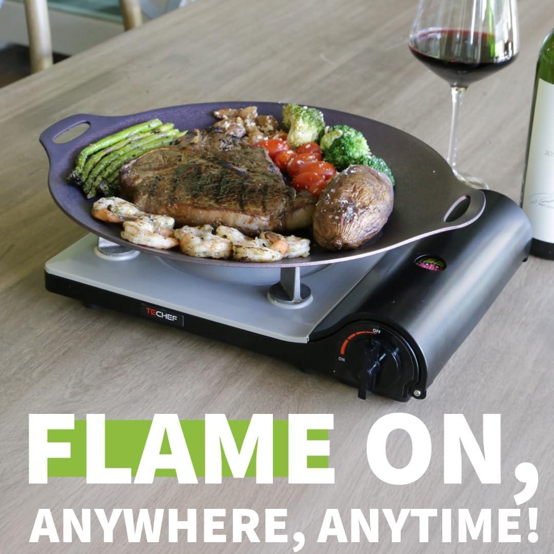 Estufa de Gas Butano Portátil TECHF - 2800 kcal/h - Corea