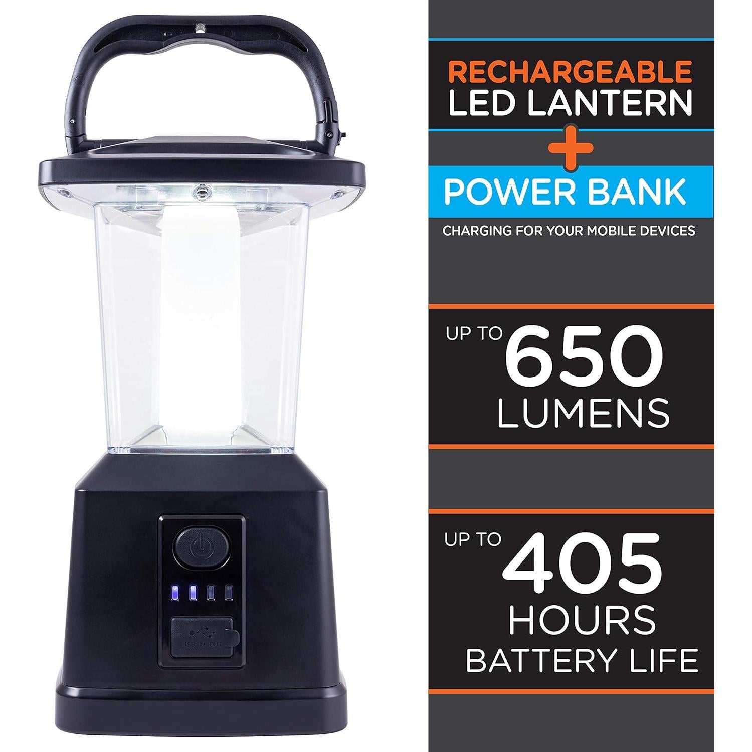 Linterna Recargable LED Enbrighten 650 Lúmenes IP54