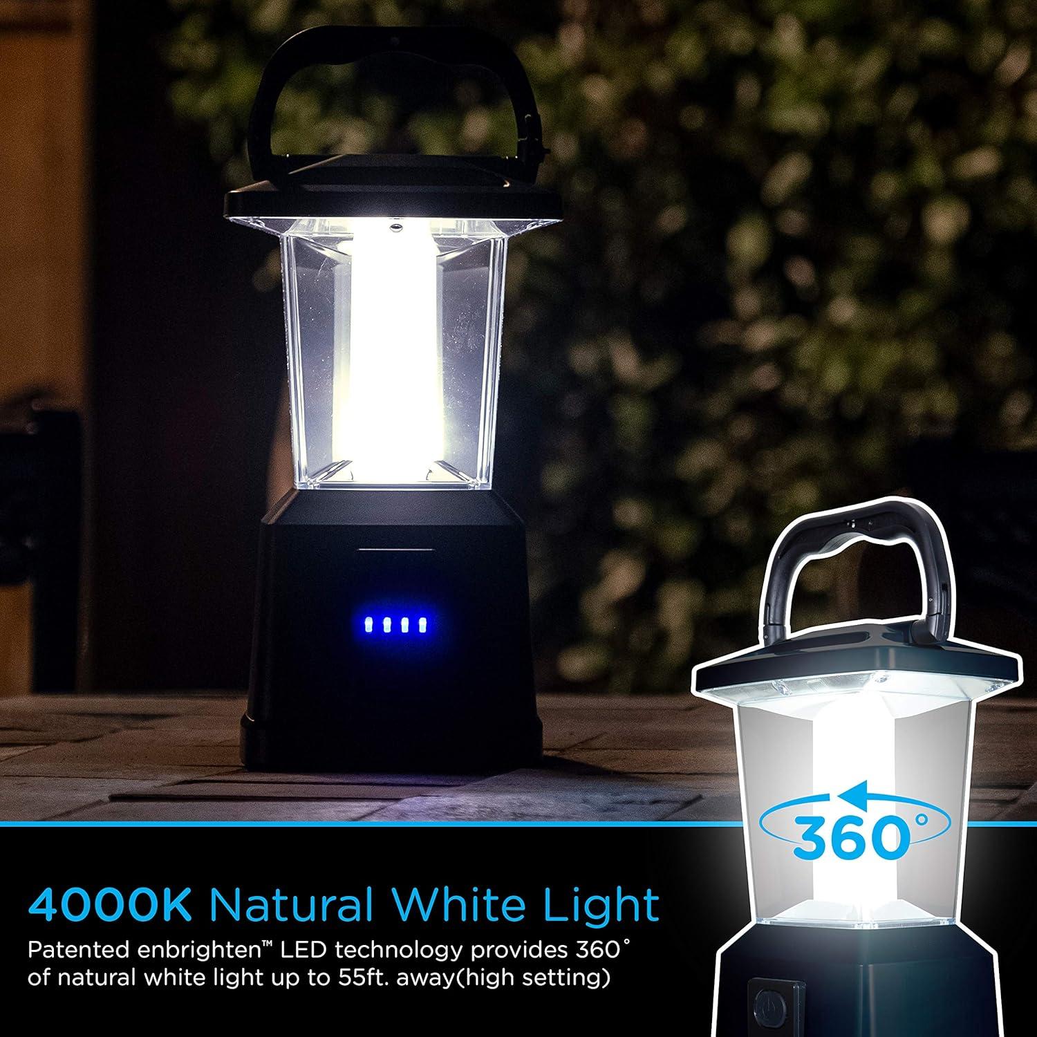 Linterna Recargable LED Enbrighten 650 Lúmenes IP54