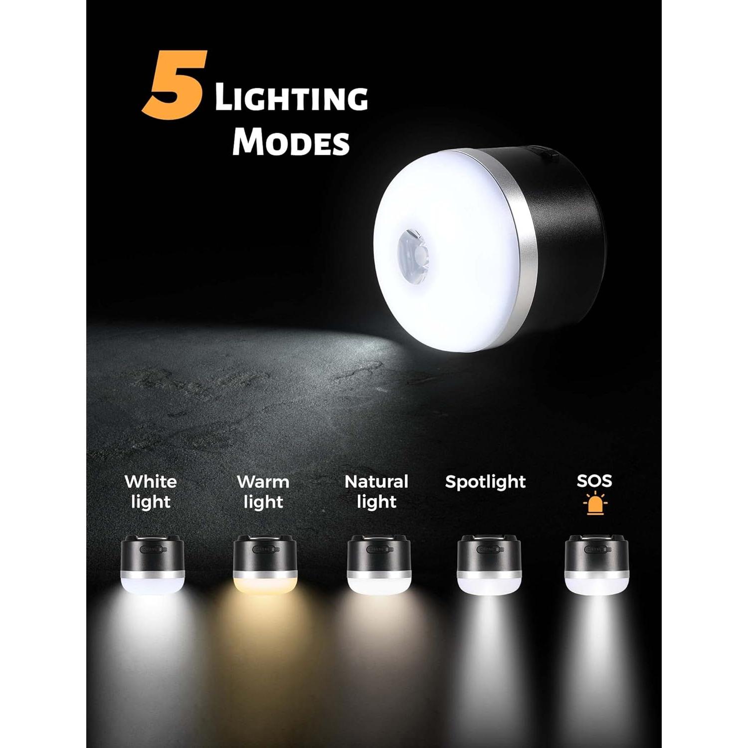 Linterna de Camping Recargable Wildley 600LM IP65 Verde