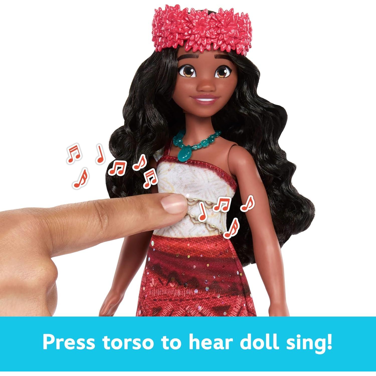 Mattel Disney Moana 2 Singing Adventure Moana Doll with Signature Outfit & Accessories, Sings “We’re Back” in English