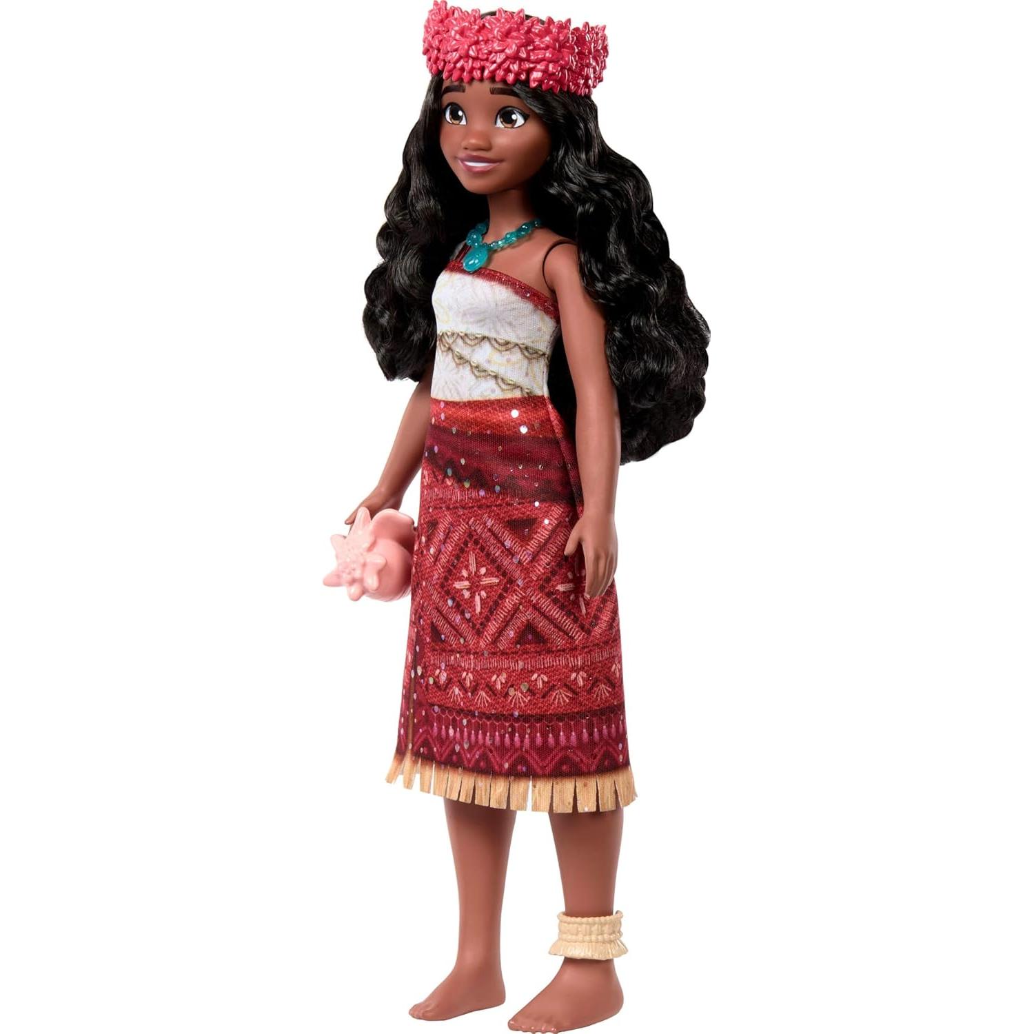 Mattel Disney Moana 2 Singing Adventure Moana Doll with Signature Outfit & Accessories, Sings “We’re Back” in English