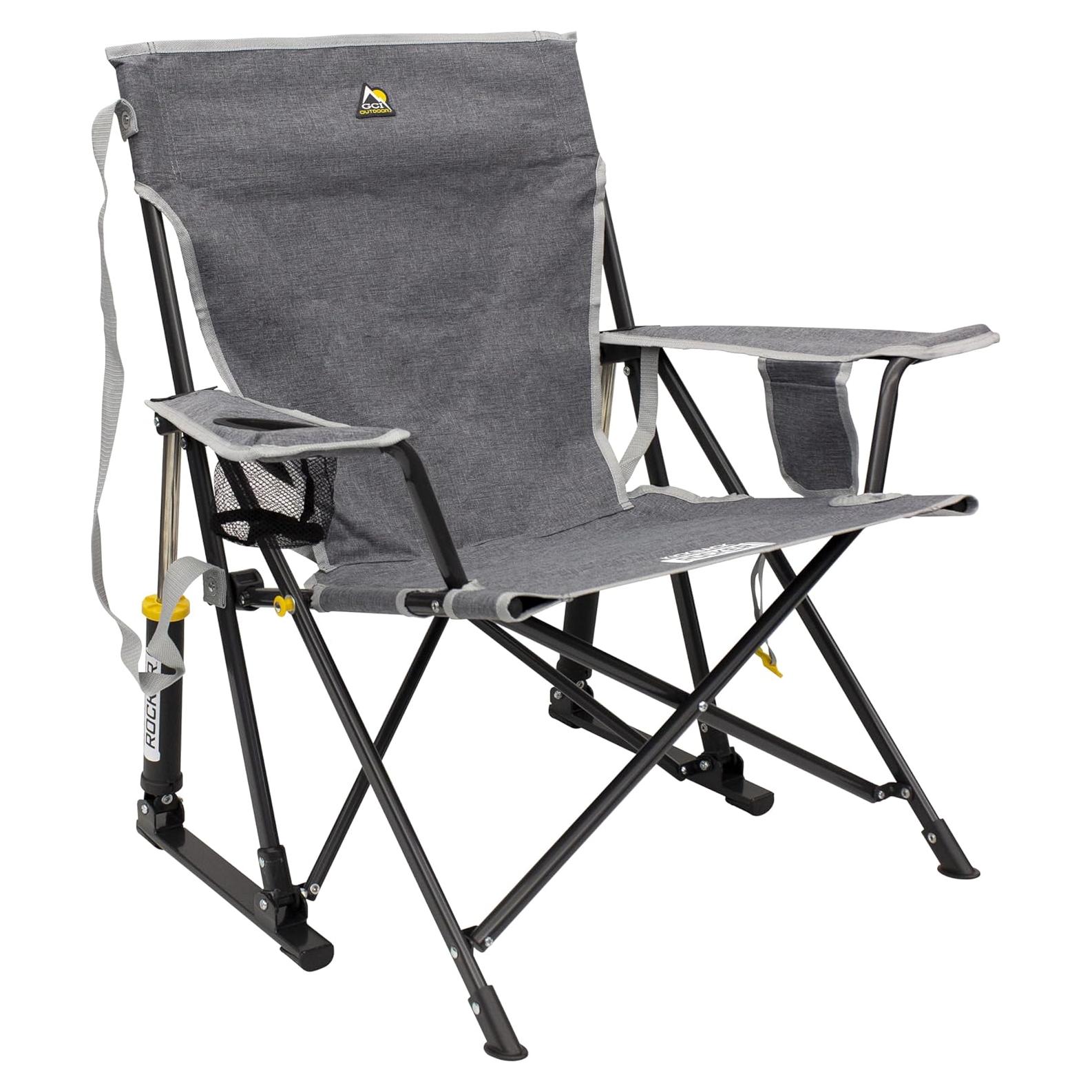 GCI OUTDOOR Kickback Rocker Outdoor Rocking Chair with Beverage Holder