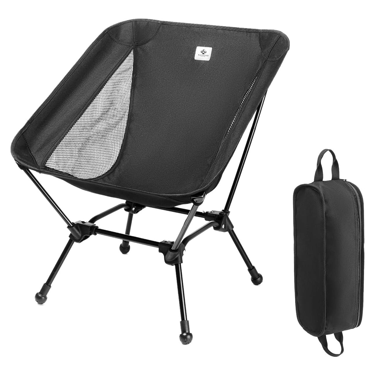 Silla de Camping Plegable Blackpongo BG2411 150kg Negra