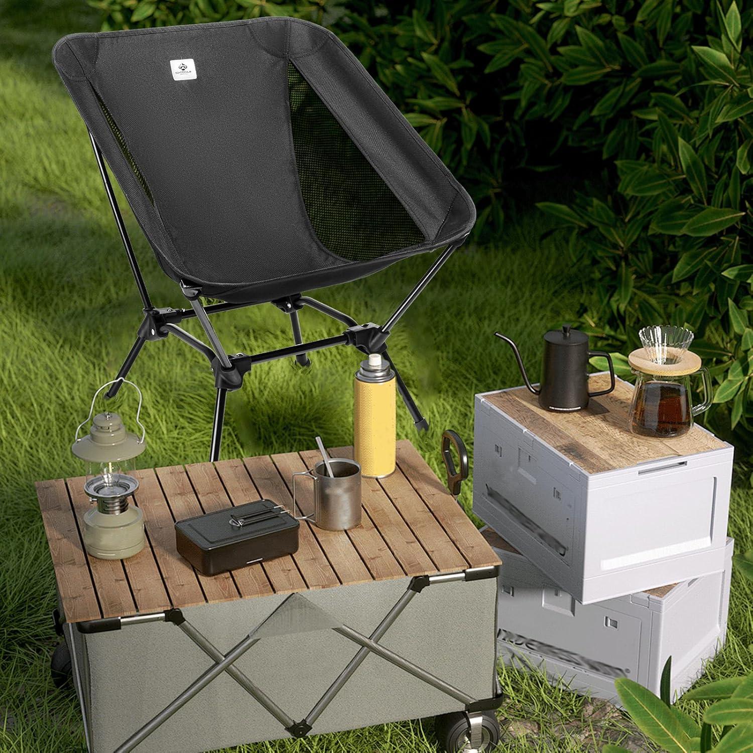 Silla de Camping Plegable Blackpongo BG2411 150kg Negra