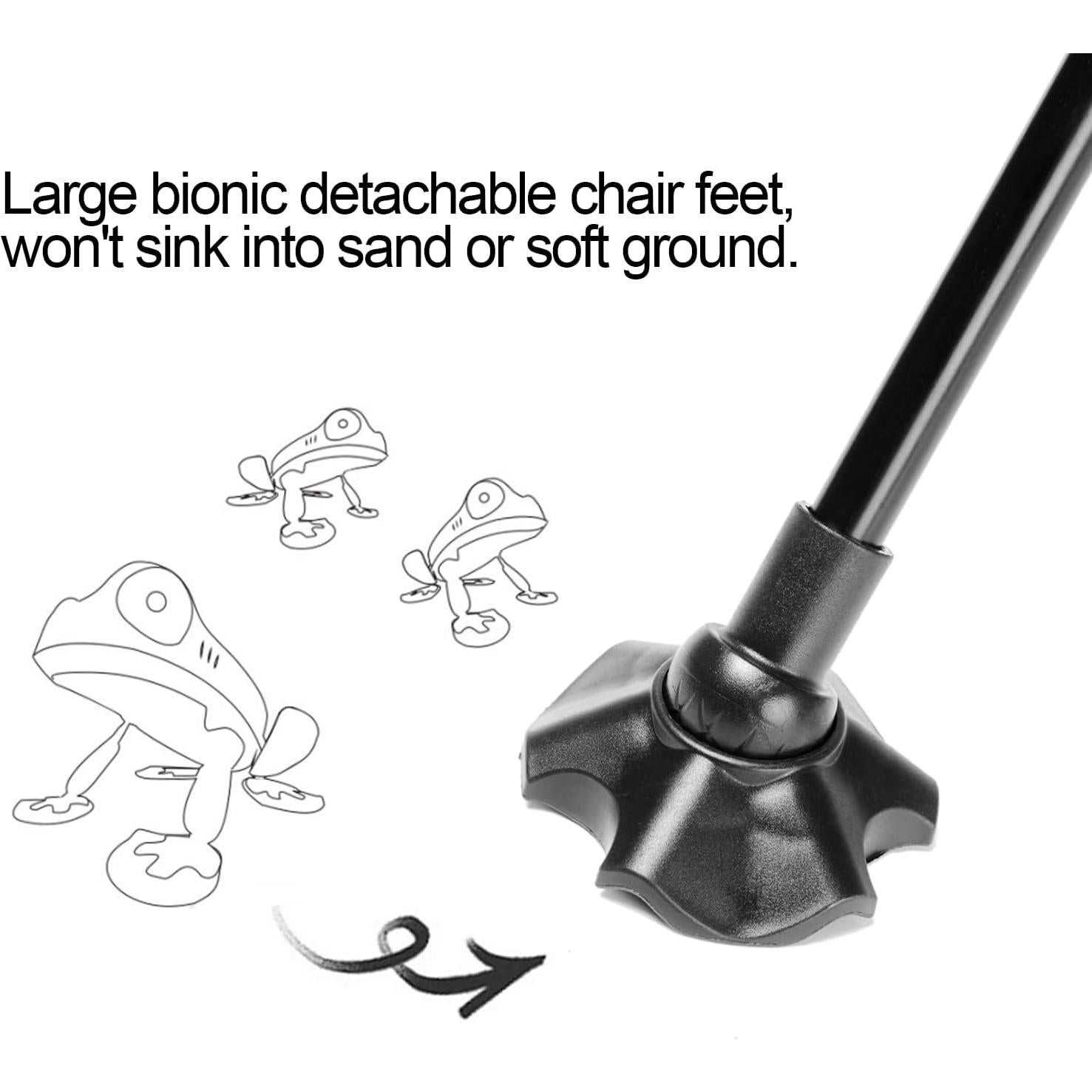 Silla de Camping Plegable Blackpongo BG2411 150kg Negra