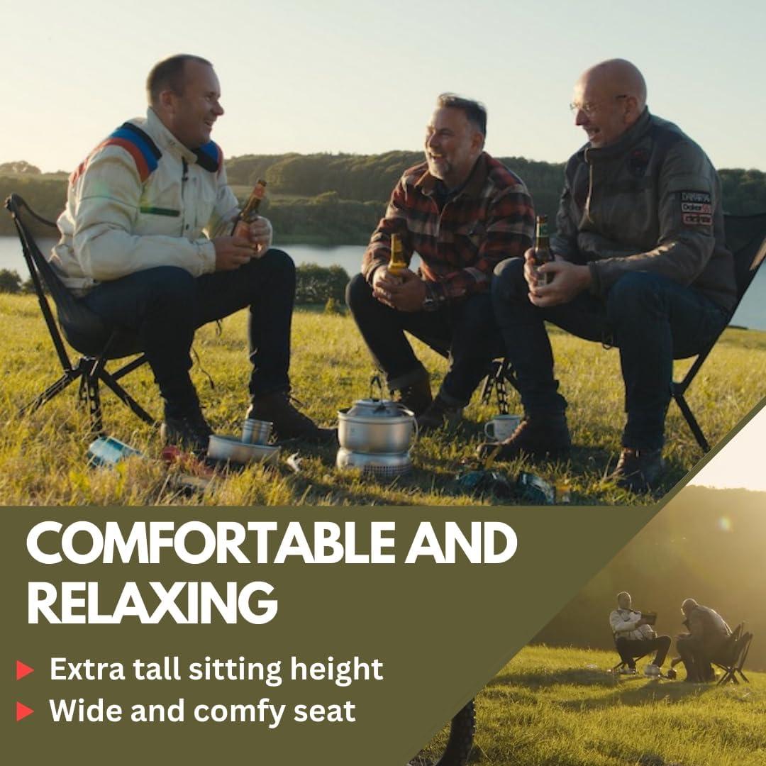Silla de Camping Plegable Sitpack Campster2 - 120 Kg - Negra